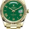 Rolex Day-Date 40mm Yellow Gold 228238 Green Roman