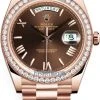 Rolex Day-Date 40mm Everose Gold 228345RBR Chocolate Roman -Omega Shop 228345RBR Chocolate Roman