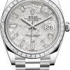 Rolex Day-Date 40mm Platinum 228396TBR Meteorite Baguette