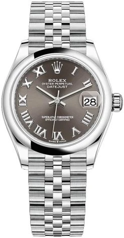 Rolex Datejust 31mm Stainless Steel 278240 Dark Grey Roman Jubilee