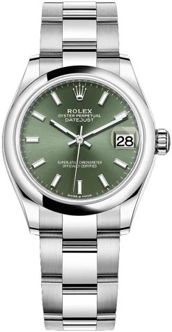 Rolex Datejust 31mm Stainless Steel 278240 Mint Green Index Oyster