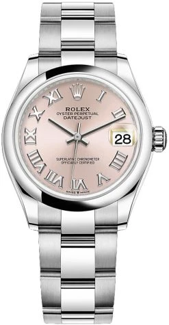 Rolex Datejust 31mm Stainless Steel 278240 Pink Roman Oyster