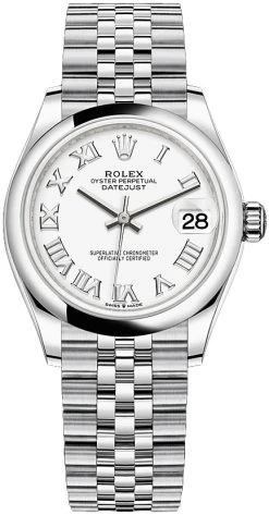 Rolex Datejust 31mm Stainless Steel 278240 White Roman Jubilee