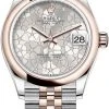 Rolex Datejust 31mm Stainless Steel And Rose Gold 278241 Silver Floral Jubilee -Omega Shop 278241 Silver Floral Jubilee