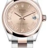 Rolex Datejust 31mm Stainless Steel And Rose Gold 278241 Rose Roman Oyster -Omega Shop 278241 Gold Roman Oyster