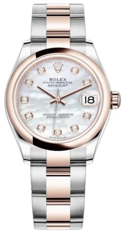 Rolex Datejust 31mm Stainless Steel And Rose Gold 278241 MOP Diamond Oyster