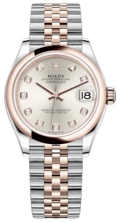 Rolex Datejust 31mm Stainless Steel And Rose Gold 278241 Silver Diamond Jubilee