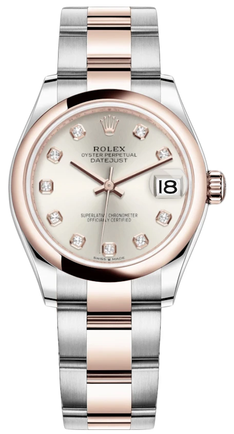Rolex Datejust 31mm Stainless Steel and Rose Gold 278241 Silver Diamond Oyster Rolex Datejust 31mm Stainless Steel And Rose Gold 278241 Silver Diamond Oyster -Omega Shop 278241 Silver Diamond Oyster