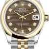 Rolex Datejust 31mm Stainless Steel And Yellow Gold 278243 Black MOP Diamond Jubilee