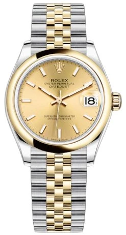 Rolex Datejust 31mm Stainless Steel And Yellow Gold 278243 Champagne Index Jubilee