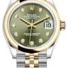 Rolex Datejust 31mm Stainless Steel And Yellow Gold 278243 Green Diamond Jubilee -Omega Shop 278243 Green Diamond Jubilee