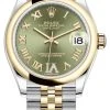 Rolex Datejust 31mm Stainless Steel And Yellow Gold 278243 Green VI Roman Jubilee
