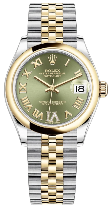 Rolex Datejust 31mm Stainless Steel and Yellow Gold 278243 Green VI Roman Jubilee Rolex Datejust 31mm Stainless Steel And Yellow Gold 278243 Green VI Roman Jubilee -Omega Shop 278243 Green VI Roman Jubilee
