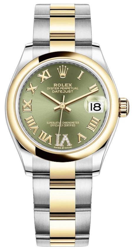 Rolex Datejust 31mm Stainless Steel and Yellow Gold 278243 Green VI Roman Oyster Rolex Datejust 31mm Stainless Steel And Yellow Gold 278243 Green VI Roman Oyster -Omega Shop 278243 Green VI Roman Oyster