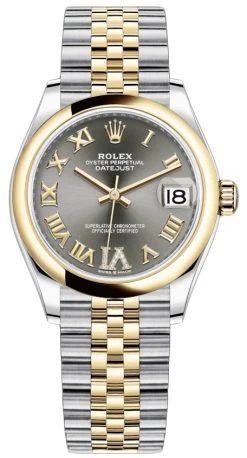 Rolex Datejust 31mm Stainless Steel And Yellow Gold 278243 Grey VI Roman Jubilee