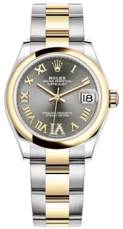 Rolex Datejust 31mm Stainless Steel And Yellow Gold 278243 Grey VI Roman Oyster
