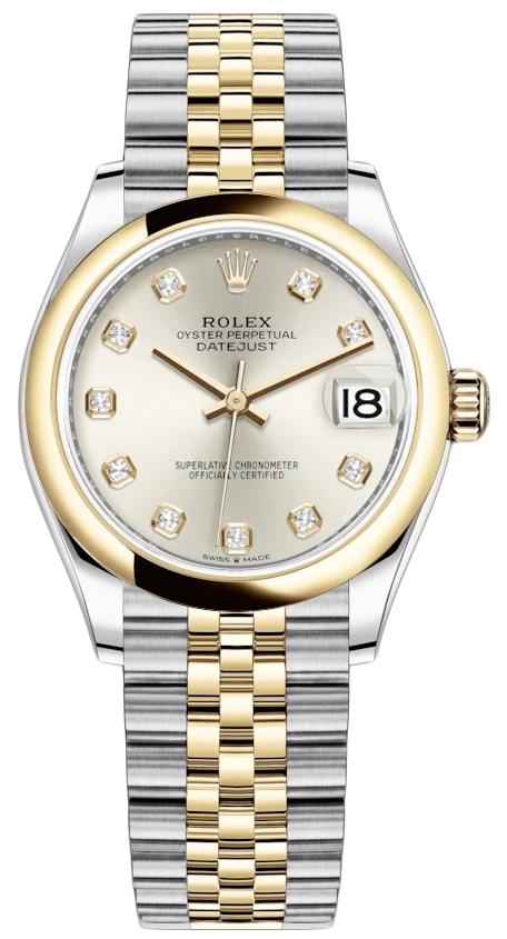 Rolex Datejust 31mm Stainless Steel and Yellow Gold 278243 Silver Diamond Jubilee Rolex Datejust 31mm Stainless Steel And Yellow Gold 278243 Silver Diamond Jubilee -Omega Shop 278243 Silver Diamond Jubilee