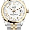 Rolex Datejust 31mm Stainless Steel And Yellow Gold 278243 White Roman Jubilee -Omega Shop 278243 White Roman Jubilee