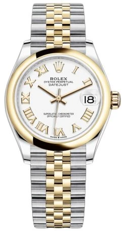 Rolex Datejust 31mm Stainless Steel And Yellow Gold 278243 White Roman Jubilee