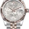 Rolex Datejust 31mm Stainless Steel And Rose Gold 278271 Silver Floral Jubilee -Omega Shop 278271 Silver Floral Jubilee