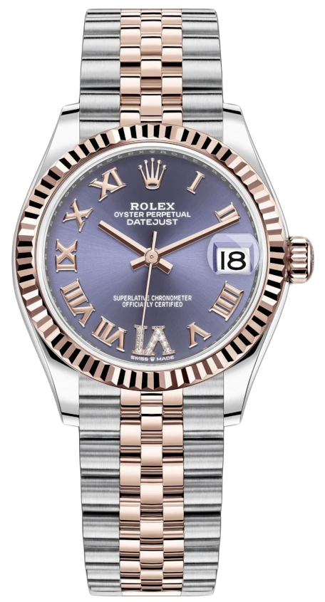 Rolex Datejust 31mm Stainless Steel and Rose Gold 278271 Aubergine Roman VI Jubilee Rolex Datejust 31mm Stainless Steel And Rose Gold 278271 Aubergine Roman VI Jubilee -Omega Shop 278271 Aubergine Roman VI Jubilee
