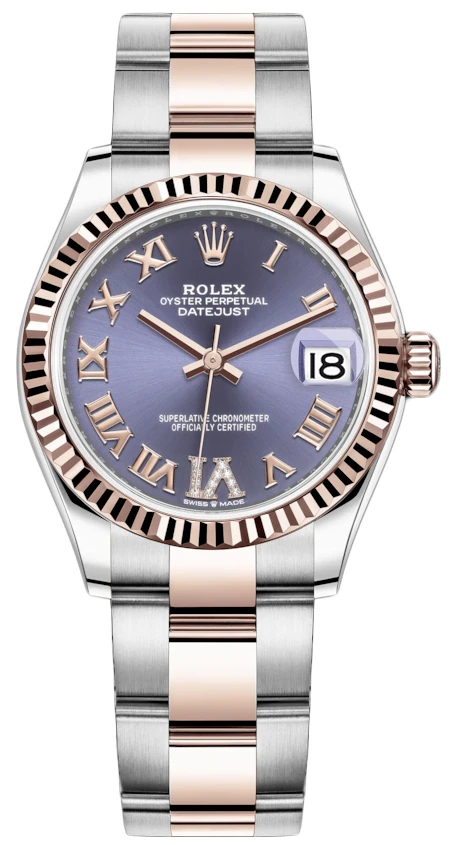 Rolex Datejust 31mm Stainless Steel and Rose Gold 278271 Aubergine Roman VI Oyster Rolex Datejust 31mm Stainless Steel And Rose Gold 278271 Aubergine Roman VI Oyster -Omega Shop 278271 Aubergine Roman VI Oyster
