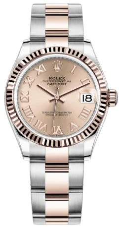 Rolex Datejust 31mm Stainless Steel And Rose Gold 278271 Rose Roman Oyster
