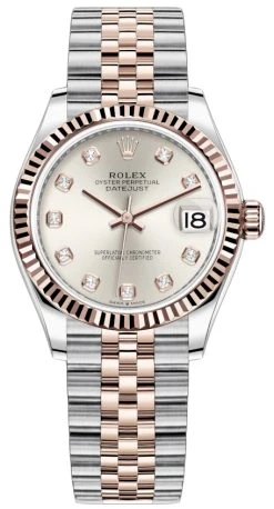 Rolex Datejust 31mm Stainless Steel And Rose Gold 278271 Silver Diamond Jubilee
