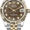 Rolex Datejust 31mm Stainless Steel And Yellow Gold 278273 Black MOP Diamond Jubilee
