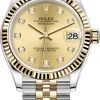 Rolex Datejust 31mm Stainless Steel And Yellow Gold 278273 Champagne Diamond Jubilee