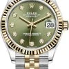 Rolex Datejust 31mm Stainless Steel And Yellow Gold 278273 Green Diamond Jubilee -Omega Shop 278273 Green Diamond Jubilee m278273 0030