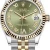 Rolex Datejust 31mm Stainless Steel And Yellow Gold 278273 Green VI Roman Jubilee