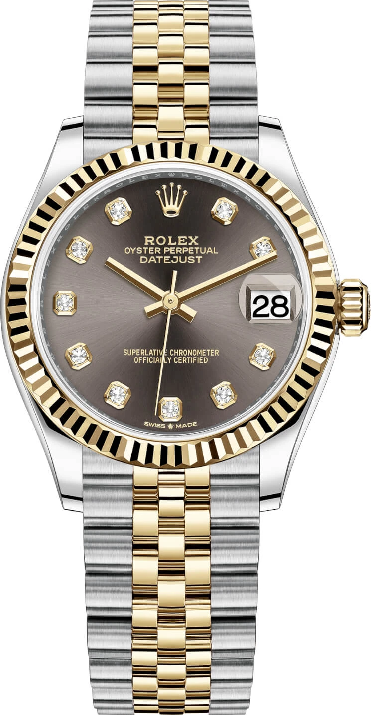 Rolex Datejust 31mm Stainless Steel and Yellow Gold 278273 Grey Diamond Jubilee Rolex Datejust 31mm Stainless Steel And Yellow Gold 278273 Grey Diamond Jubilee -Omega Shop 278273 Grey Diamond Jubilee m278273 0022
