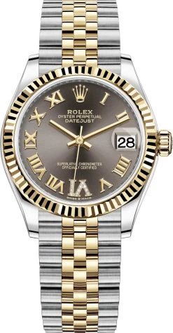 Rolex Datejust 31mm Stainless Steel And Yellow Gold 278273 Grey VI Roman Jubilee