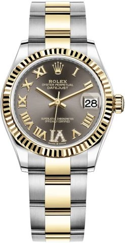 Rolex Datejust 31mm Stainless Steel And Yellow Gold 278273 Grey VI Roman Oyster