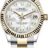 Rolex Datejust 31mm Stainless Steel And Yellow Gold 278273 MOP Diamond Oyster -Omega Shop 278273 MOP Diamond Oyster m278273 0027