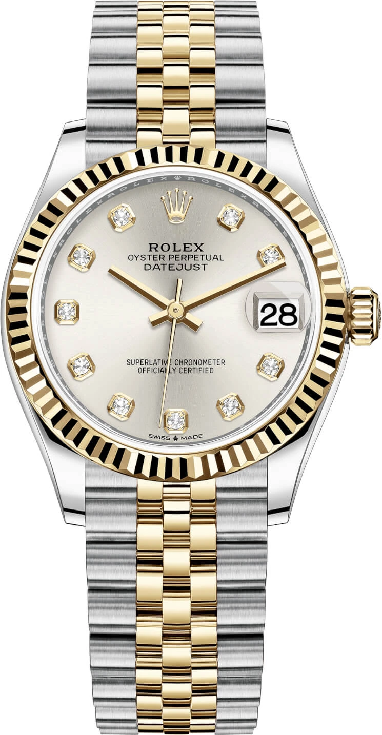 Rolex Datejust 31mm Stainless Steel and Yellow Gold 278273 Silver Diamond Jubilee Rolex Datejust 31mm Stainless Steel And Yellow Gold 278273 Silver Diamond Jubilee -Omega Shop 278273 Silver Diamond Jubilee m278273 0020