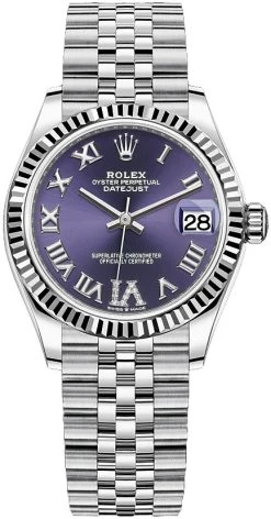 Rolex Datejust 31mm Stainless Steel 278274 Aubergine VI Jubilee