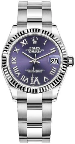 Rolex Datejust 31mm Stainless Steel 278274 Aubergine VI Oyster