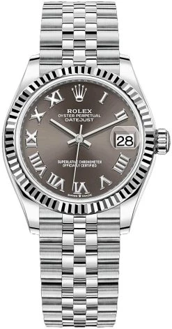 Rolex Datejust 31mm Stainless Steel 278274 Dark Grey Roman Jubilee