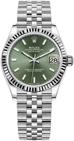 Rolex Datejust 31mm Stainless Steel 278274 Mint Green Index Jubilee