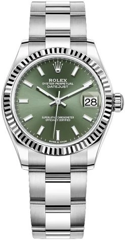 Rolex Datejust 31mm Stainless Steel 278274 Mint Green Index Oyster