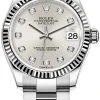 Rolex Datejust 31mm Stainless Steel 278274 Silver Diamond Oyster -Omega Shop 278274 Silver Diamond Oyster