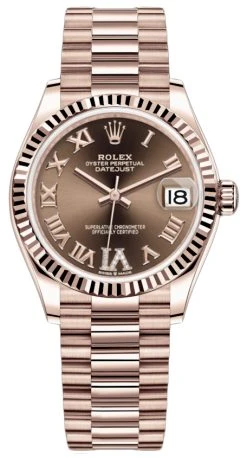 Rolex Datejust 31mm Everose Gold 278275 Chocolate VI Roman President