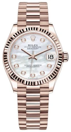 Rolex Datejust 31mm Everose Gold 278275 MOP Diamond President