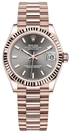 Rolex Datejust 31mm Everose Gold 278275 Rhodium Index President