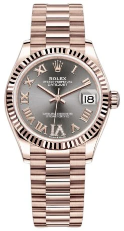 Rolex Datejust 31mm Everose Gold 278275 Rhodium VI Roman President
