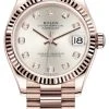 Rolex Datejust 31mm Everose Gold 278275 Silver Diamond President -Omega Shop 278275 Silver Diamond President
