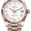 Rolex Datejust 31mm Everose Gold 278275 White Roman President -Omega Shop 278275 White Roman President