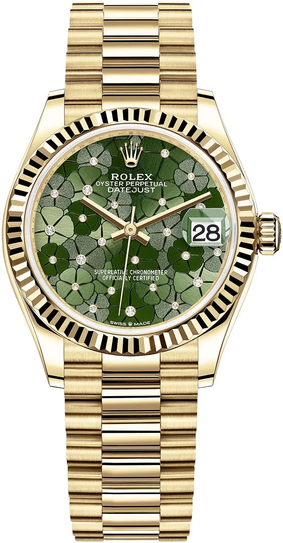 Rolex Datejust 31mm Yellow Gold 278278 Olive Green Floral President Rolex Datejust 31mm Yellow Gold 278278 Olive Green Floral President -Omega Shop 278278 Olive Green Floral President